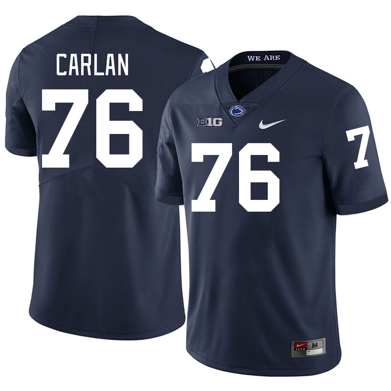 Men #76 Mason Carlan Penn State Nittany Lions College Football Jerseys Stitched-Navy